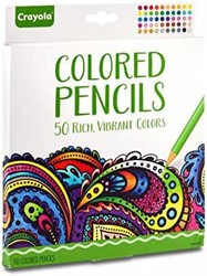 Crayola 绘儿乐 彩色铅笔,成人着色,有趣的家庭活动玩具,50 支,多色