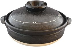 sajitoki 佐治陶器 万古烧 土锅 8号 (25cm) 2-3人用 一珍涂层