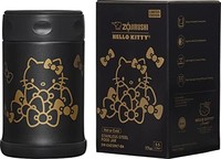 ZOJIRUSHI 象印 SW-EAE50KTBA 不锈钢食品罐,17 盎司(约 481.9 克),Hello Kitty 系列黑色