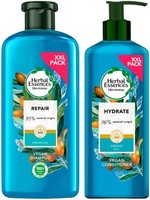 herbal Essences Bio renew 植感哲学 Herbal Essences 摩洛哥坚果油纯素洗发水和护发素套装，适用于干燥、受损的毛，1145 毫升