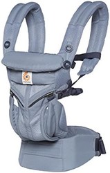 ergobaby Omni 360 全位置婴儿背带，带腰部支撑，凉爽透气网，牛津蓝