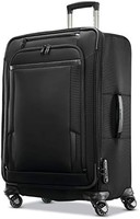Samsonite 新秀丽 Pro 旅行软质可扩展行李箱带万向轮，黑色，格纹中号 25 英寸 约63.5厘米