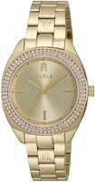 FURLA 芙拉 [Flura] 手表 LOGOS 标志 金色 表盘 不锈钢 矿物玻璃 石英 Quartz 日常生活防水 34MM