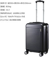 ACE 便携行李箱 31升 黑色 05611-09