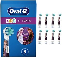 Oral-B 欧乐-B 欧乐B 儿童电动牙刷刷头，8 件，适合 3 岁以上儿童，超柔软刷毛，冷冻，适合邮箱的包装