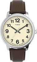 TIMEX 天美时 Easy Reader Men's 43mm Leather Strap Watch