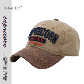 PLUS会员：Fiton Ton FitonTon棒球帽男女同款韩版鸭舌帽大头围百搭男帽刺绣出游休闲帽FT010