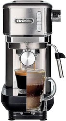 Ariete 阿里亚特 1380 金属咖啡机,兼容咖啡粉和 ESE-Pods,*大15巴,1或2杯过滤器,卡布奇诺喷嘴,1300W,银色