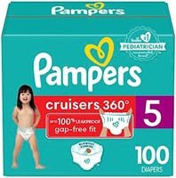 Pampers 帮宝适 纸尿裤尺码 5,100 片 - Pampers 帮宝适 Pull On Cruisers 360° 贴合一次性婴儿纸尿裤,带弹性腰带,大量包装