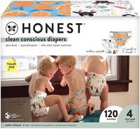 Honest The Honest Company 采用 TrueAbsorb 技术的尿布 4 号 120