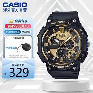 CASIO 卡西欧 手表 经典大盘休闲时尚腕表户外运动防水男士手表 MCW-200H-9AVDF