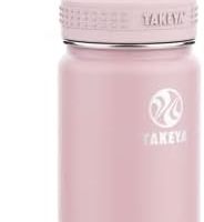 TAKEYA 儿童保温水壶，带秸秆盖，腮红色，14盎司（约413.98毫升）