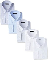 [科纳卡] 男士衬衫 商务基础款 男士各种颜色按钮式衬衫5个装 长袖