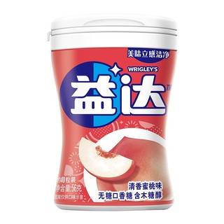 益达 （Extra） 木糖醇无糖口香糖瓶装40粒56g口香糖 清香蜜桃味