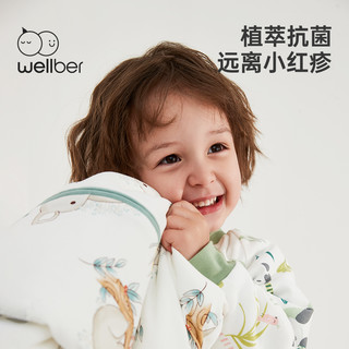 Wellber 威尔贝鲁 婴儿纯棉睡袋（轻暖60g 适合15度到20度）