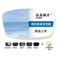 essilor 依视路 1.74钻晶膜洁超薄眼镜片*2片装 可选配眼镜框