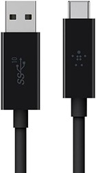 belkin 貝爾金 F2CU029bt1M-BLK 3.1 USB-A 轉 USB-C 電纜，3 英尺（約91.44 厘米）