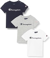 Champion 男婴 Legacy American Classics S/S Pack Logo T 恤(3 件装