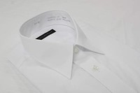 [科纳卡] 男士衬衫 商务基础款 白纯色 长袖 有丰富的32种尺寸可供选择 形态稳定加工 KZ_YS-WH-RG-1
