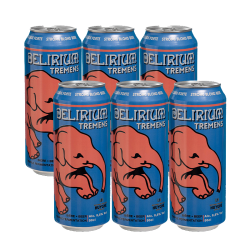 delirium 粉象 精酿果啤 啤酒500ml*6听 浅粉象听装