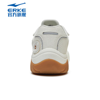 ERKE 鸿星尔克 男鞋网面透气运动鞋耐磨训练网球鞋 11122212314 橡芽白/亮银 43