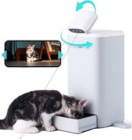 HHOLOVE 360°C猫摄像头带自动喂食器,1080P 高清宠物摄像头,带猫粮分配器,5G WiFi