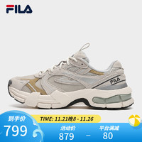 FILA 斐乐 女鞋DECODER复古运动鞋2023冬解码鞋户外跑步鞋 浮岩灰/雨朦灰色-PR 35.5码