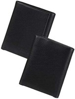 卡尔文·克莱恩 Calvin Klein 男式 RFID 皮革三折钱包, 黑色//白色, 均码