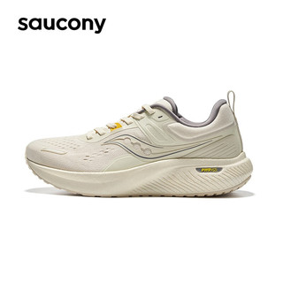 Saucony索康尼SURGE 2澎湃防泼水跑步鞋男女减震跑鞋黑色运动鞋 卡基1 43