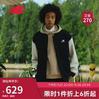 NEW BALANCE 23年早秋男女同款百搭运动针织外套6DD38361 BK M