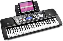 RockJam 54 键便携式电子键盘，带交互式液晶屏，包括带 30 首歌曲的钢琴大师教学应用程序