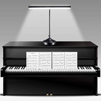 LED 钢琴台灯,NovoLido 2 合 1 明亮柔性高台灯,带底座和夹具可互换,10W 建筑师台灯,1000 流明