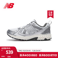 NEW BALANCE NB男鞋女鞋410系列休闲透气轻便运动老爹鞋 白色/银色 宽鞋楦2E MT410KM5 37.5(脚长23cm)