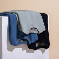 柒牌保暖内衣男秋冬季休闲加厚抗菌含羊毛圆领打底针织上衣125JF70040 深灰 M