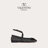 VALENTINO 华伦天奴 ROCKSTUD系列 女士芭蕾舞鞋 4W2S0HB6NIMDQ8 黑色 38