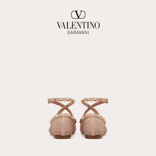 VALENTINO 华伦天奴 ROCKSTUD系列 女士芭蕾舞鞋 4W2S0HB6NCEMZQ 肉桂粉色 40