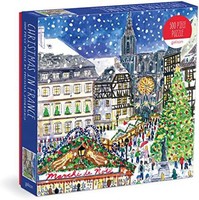 Galison Books Galison 拼图 适合成人 500片 Michael Storrings 圣诞节在法国 所有 圣诞主题