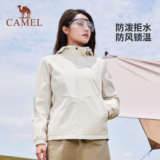 CAMEL 骆驼 运动外套男冬加绒连帽户外防风防雨单冲登山服