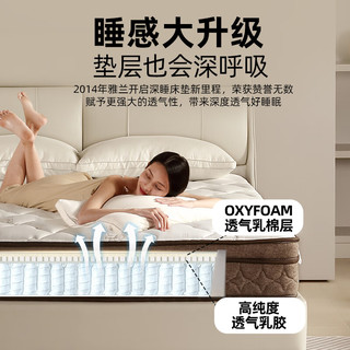 雅兰床垫 乳胶床垫独袋弹簧软硬两用双面睡感1.8m床垫席梦思 深睡智享 深睡科技 1.2*2m