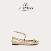 VALENTINO 华伦天奴 ROCKSTUD系列 女士芭蕾舞鞋 4W2S0HB6JXHR16 铂色 38