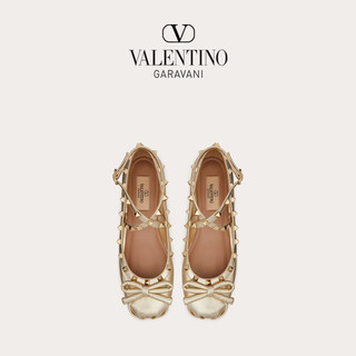VALENTINO 华伦天奴 ROCKSTUD系列 女士芭蕾舞鞋 4W2S0HB6JXHR16 铂色 38.5