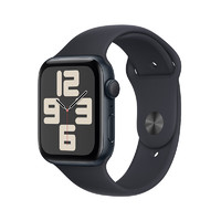 Apple 苹果 Watch SE 2023款智能手表44毫米午夜色铝金属表壳午夜色运动型表带M/L 手表MRE93CH/A