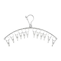 妙然 12只夹衣架加厚不锈钢防风晾衣夹子儿童袜子家用衣物裤晾晒架