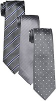 [柯纳卡] 领带 可洗领带 3条套装 4种颜色组合男士