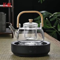 CHANGHONG 长虹 1000w电陶炉煮茶壶一整套家用玻璃围炉煮茶蒸泡烧水烧烤器具 黑色单炉