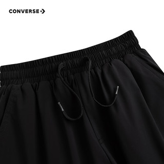 Converse匡威儿童装男童加绒加厚棉裤中大童冬季保暖长裤 正黑色 150/63