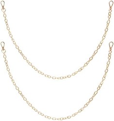 Piutouyar 金色钱包链,60 厘米/23.6 英寸钱包延长链,单肩包斜挎包替换钱包带(2 件)