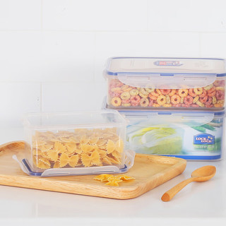 乐扣乐扣（LOCK&LOCK）塑料保鲜盒长方形大容量透明食物 冰箱收纳 HPL815D组合 HPL813 1.8L