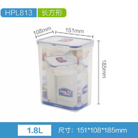 乐扣乐扣（LOCK&LOCK）塑料保鲜盒长方形大容量透明食物 冰箱收纳 HPL815D组合 HPL813 1.8L