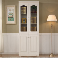 全友（QUANU）家居书柜韩式田园风格随意组合书柜小户型书房储物架置物 二门书柜